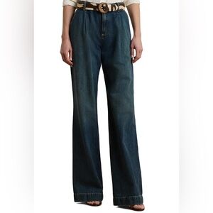 Polo by Ralph Lauren Dark Blue Wide-Leg High-Rise Jeans